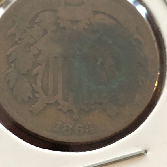 1864 $.02 Major Mint Error, Two Cent Coin Rotated Die Error 180 degree - Picture 7 of 7